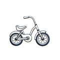 Stylized Small Bike Embroidery Design On White Background