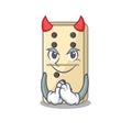 Cartoon style devil of domino cute isolated