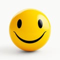 Smiley Ball: A Shiny, Smiling Creation In The Style Of Hal Foster Royalty Free Stock Photo