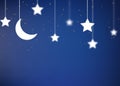 Cartoon style night sky Royalty Free Stock Photo
