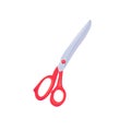 Cartoon style red scissors