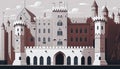 Cartoon Style Turrets Palace aI generated