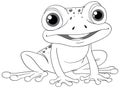 Smiling Frog Outline