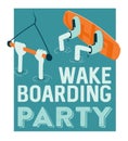 Wake boarding lessons poster