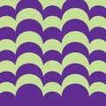 Cartoon Style Wavy Cloud Funny Weather Pattern In Violet And Green Color