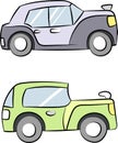 Cartoon stylish retro cars vector illustration