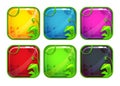 Cartoon stylized app icons with nature elements Royalty Free Stock Photo