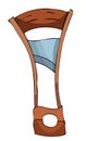 Cartoon Stylized Wooden Guillotine.