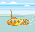 Cartoon submarine vector