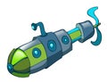 Cartoon Submarine Vector Illustration.