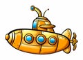 Cartoon submarines Royalty Free Stock Photo