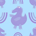 Cartoon summer animals seamless crocodile pattern for fabrics and wrapping paper and kids clothes print