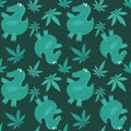 Cartoon summer animals seamless crocodile pattern for fabrics and wrapping paper and kids clothes print