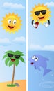 Cartoon Summer Banners [2] Royalty Free Stock Photo