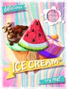 Cartoon Summer Food Promotional Poster