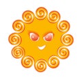 cartoon Sun face