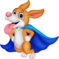 Cartoon Super Hero Dog Flying Royalty Free Stock Photo