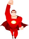 Cartoon Super hero flying Royalty Free Stock Photo