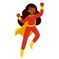 Cartoon superhero black woman