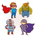 Cartoon Superhero Character Sticker