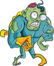 Cartoon superhero zombie