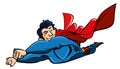 Cartoon superman flying
