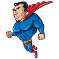 Cartoon Superman with huge chest