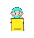 Cartoon Surgeon Presenting a Magazine Vector Illustration