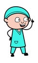 Cartoon Surgeon Talking Happy