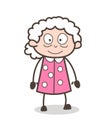 Cartoon Surprised Old Lady Vector Illustration Royalty Free Stock Photo