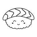 cartoon sushi character icon