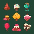 Cartoon Sweet Candy Land Collection. Vector Illustration Royalty Free Stock Photo