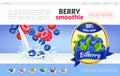 Cartoon Sweet Natural Smoothies Webpage Concept