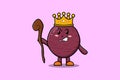 cartoon Sweet potato wise king with golden crown Royalty Free Stock Photo