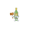 Cartoon sweet whiskey with character mascot judge Royalty Free Stock Photo