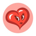 Cartoon symbolic love heart.