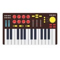 Cartoon Synth or Music Keyboard. Vector