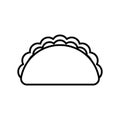 Cartoon Taco Icon Isolated On White Background Royalty Free Stock Photo