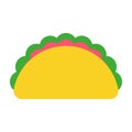 Cartoon Taco Icon Isolated On White Background Royalty Free Stock Photo