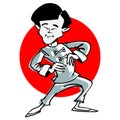 Cartoon taichi or martial art