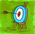 Cartoon target illustration, vector icon. Royalty Free Stock Photo