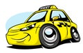 Cartoon taxi car