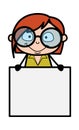 Cartoon Teacher Showing Blank Board