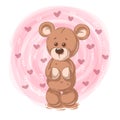 Cartoon teddy bear - funny characters.