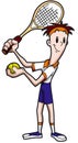 Cartoon of Tennis Player