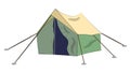 Cartoon tent isolated. sports tourism nature. Tent camping. The journey to the mountains and forests with tent