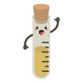 Cartoon test tube laboratory school tool