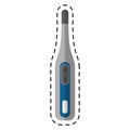 Cartoon thermometer digital medical icon