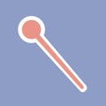 Cartoon thermometer. Vector illustration.