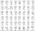 Cartoon Thief - Set of Drawing Concepts Vector illustrations Royalty Free Stock Photo